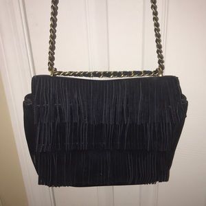 Tory Burch navy fringe crossbody/shoulder bag